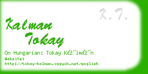 kalman tokay business card